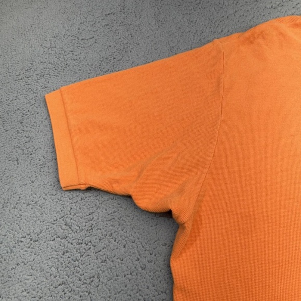 Ralph Lauren Polo Shirt XXL Orange Pocket Sport Cuffed Tipped Collar USA Flag - Picture 8 of 12
